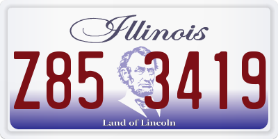 IL license plate Z853419