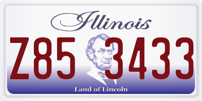 IL license plate Z853433