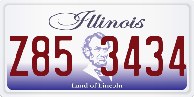 IL license plate Z853434