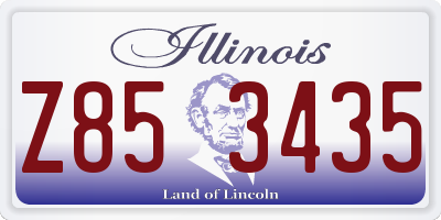 IL license plate Z853435
