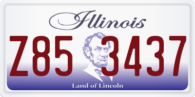 IL license plate Z853437