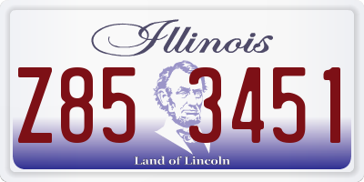 IL license plate Z853451