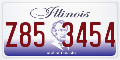 IL license plate Z853454