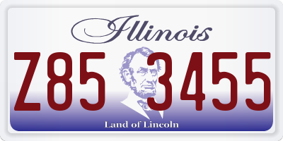 IL license plate Z853455