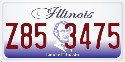 IL license plate Z853475