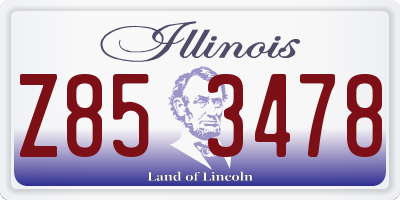 IL license plate Z853478