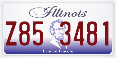 IL license plate Z853481