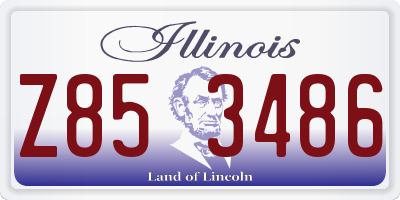 IL license plate Z853486
