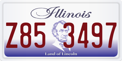 IL license plate Z853497