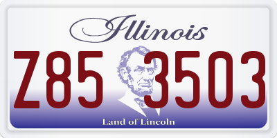 IL license plate Z853503