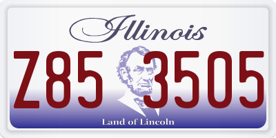 IL license plate Z853505
