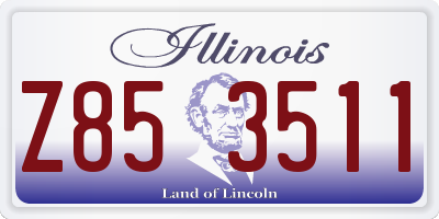 IL license plate Z853511