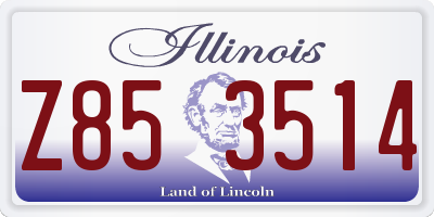IL license plate Z853514