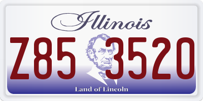 IL license plate Z853520