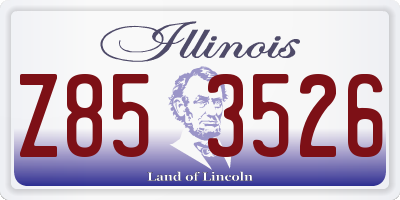 IL license plate Z853526