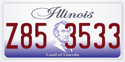 IL license plate Z853533