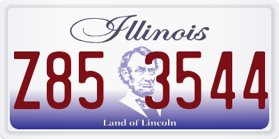 IL license plate Z853544