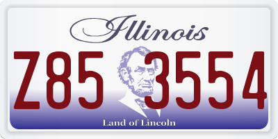 IL license plate Z853554