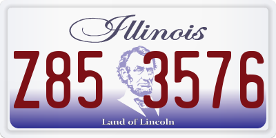 IL license plate Z853576