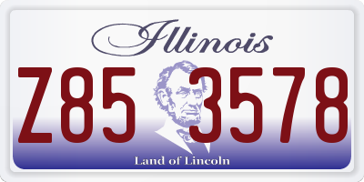 IL license plate Z853578