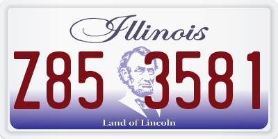 IL license plate Z853581