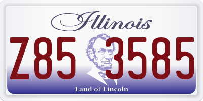IL license plate Z853585