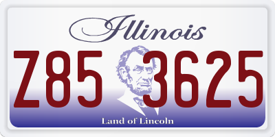 IL license plate Z853625
