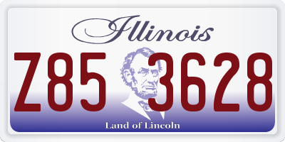 IL license plate Z853628