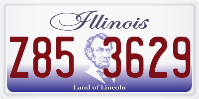 IL license plate Z853629
