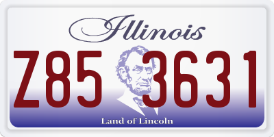 IL license plate Z853631