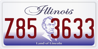 IL license plate Z853633
