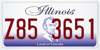 IL license plate Z853651