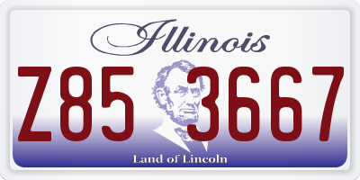 IL license plate Z853667