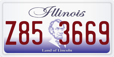 IL license plate Z853669