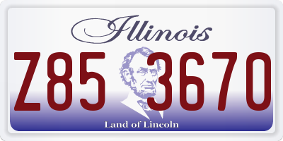 IL license plate Z853670