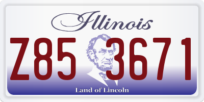IL license plate Z853671