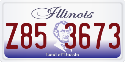 IL license plate Z853673