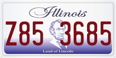 IL license plate Z853685