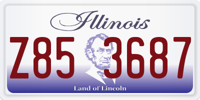 IL license plate Z853687