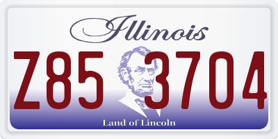 IL license plate Z853704