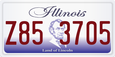 IL license plate Z853705