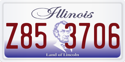 IL license plate Z853706