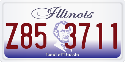 IL license plate Z853711
