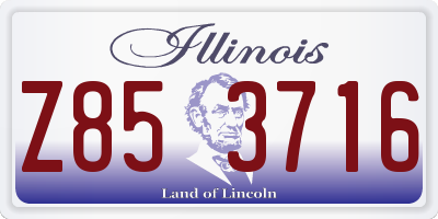 IL license plate Z853716