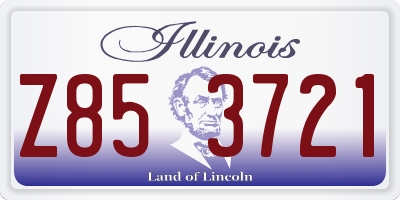 IL license plate Z853721