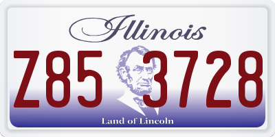IL license plate Z853728