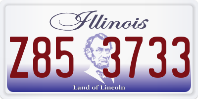 IL license plate Z853733