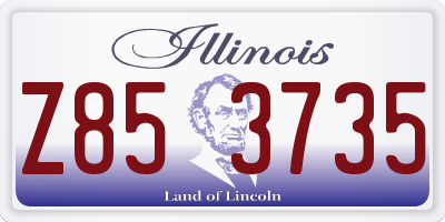 IL license plate Z853735