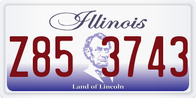 IL license plate Z853743