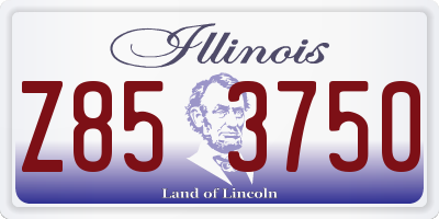 IL license plate Z853750